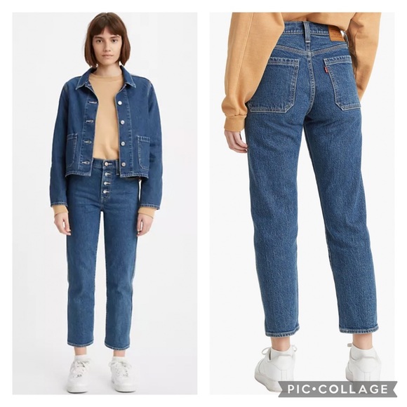 NWT Levi’s High Rise Wedgie Fit Straight Jeans - Picture 3 of 14